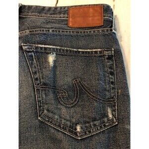 Adriano Goldschmied Men's Jeans The Protege Distressed Straight Leg Size 34 X 30